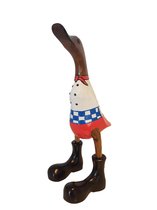 Houten eend kok  Duck Cook  handgemaakt 25 cm hoog