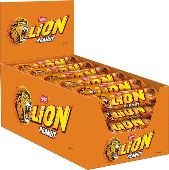 Boîte de présentation de barre de chocolat originale Lion - 24 pièces