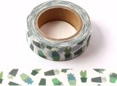 Cactussen en kleine potplantjes washi tape | 15mm x 10m