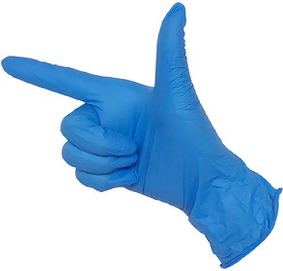 Goedkoopste Nitril handschoenen blauw - Poedervrij - Maat L - 100 stuks
