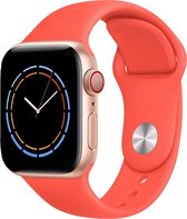 iWatch bandje – Mandarijn – 38/40 mm – Oranje – Geschikt voor: Apple Watch – Sportbandje – Apricot - Siliconen