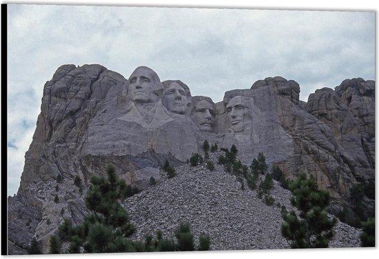 Dibond –Mount Rushmore– 90x60 Foto op Aluminium (Wanddecoratie van metaal)