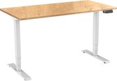 Zit-sta bureau elektrisch 2 motorig 160 x 80|Wilde peren |Wit frame