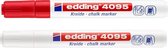 Edding 4095 krijtmarkers - wit + rood