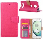 Motorola Moto Z2 Play Portemonnee hoesje / case cover Pink