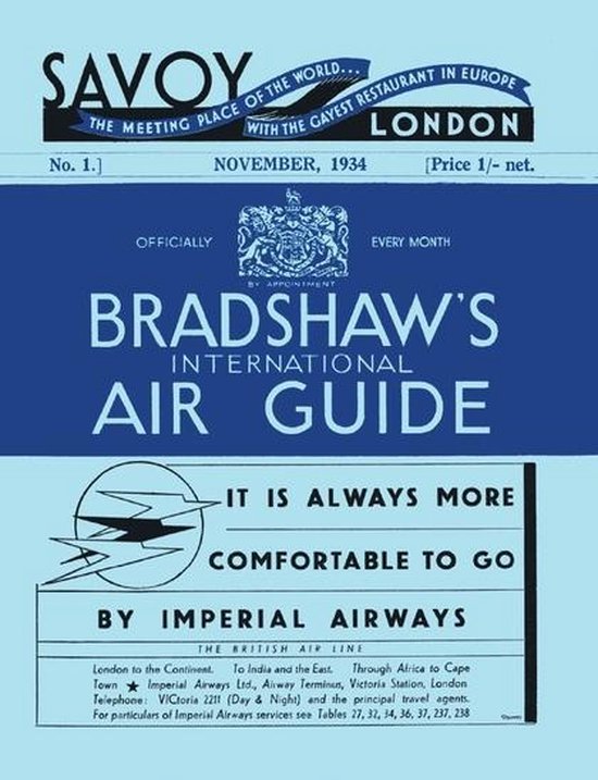 Bradshaws International Air Guide 1934, Bradshaw 9781908402578