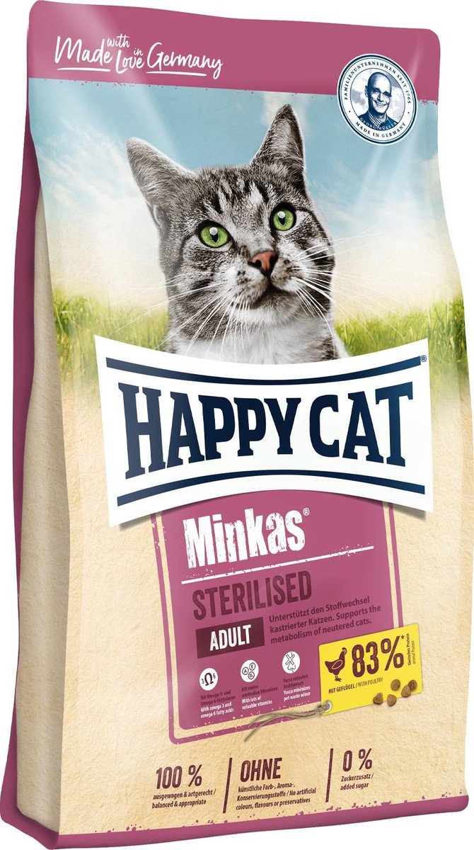 Happy Cat Happy Cat Minkas Adult Sterilised Gevogelte - 10 kg