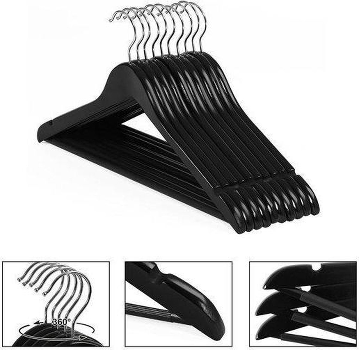 COM-FORT HOUSE Cadette-kleerhangers met klemmen, kinderhangers, kleur blauw, kleerhangers van esdoornhout, met antislip inkepingen, 30 x 1,2 x 22 cm, verpakking van 12 stuks COM-FORT HOUSE Cadette-kleerhangers met klemmen, kinderhangers, kleur blauw, kleerhangers van esdoornhout, met antislip inkepingen, 30 x 1,2 x 22 cm, verpakking van 12 stuks