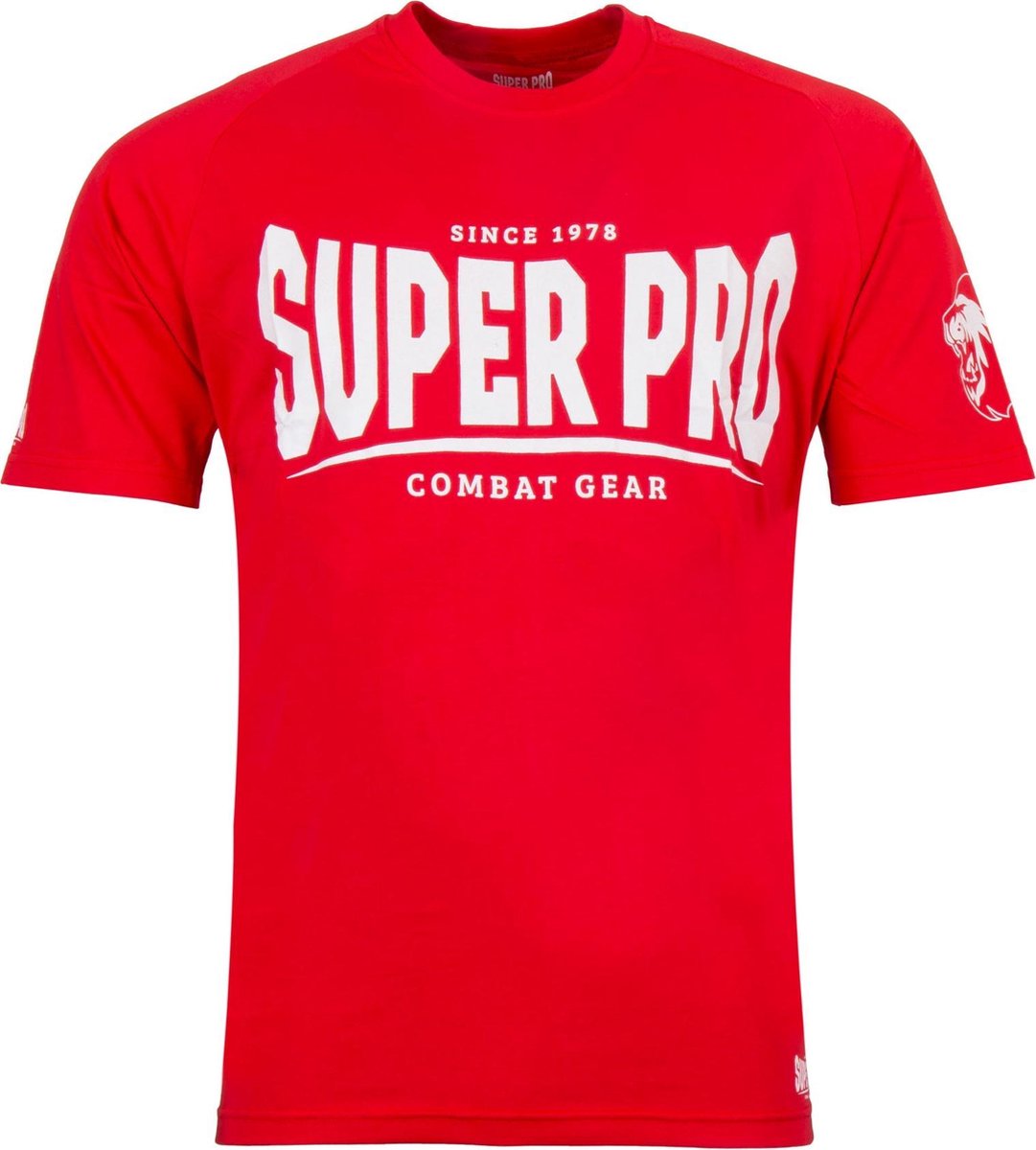 Super Pro T-Shirt S.P. Logo Rood/Wit Extra Large