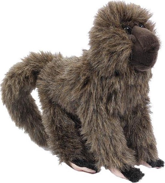 Uni-Toys - Koe wit-bruin, staand - 27 cm (lengte) - pluche rund - pluche dier, knuffeldier