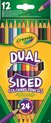 Crayola - Dual Sided - 12 Duo-kleurpotloden - 24 heldere en intense kleuren