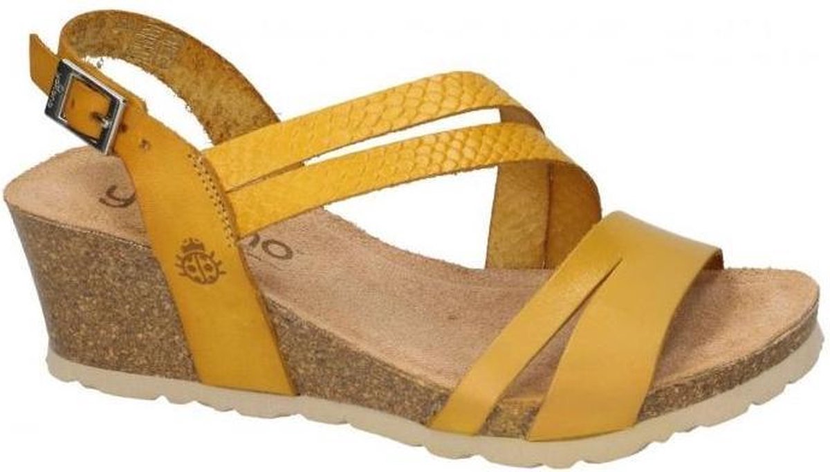 diameter mijn Geplooid Yokono -Dames - geel - sandalen - maat 35 | bol.com