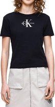 Calvin Klein Monogram Stripe Baby  T-shirt - Vrouwen - zwart/wit