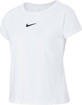 Nike Court  Sportshirt - Maat L  - Meisjes - wit Maat L-152/158