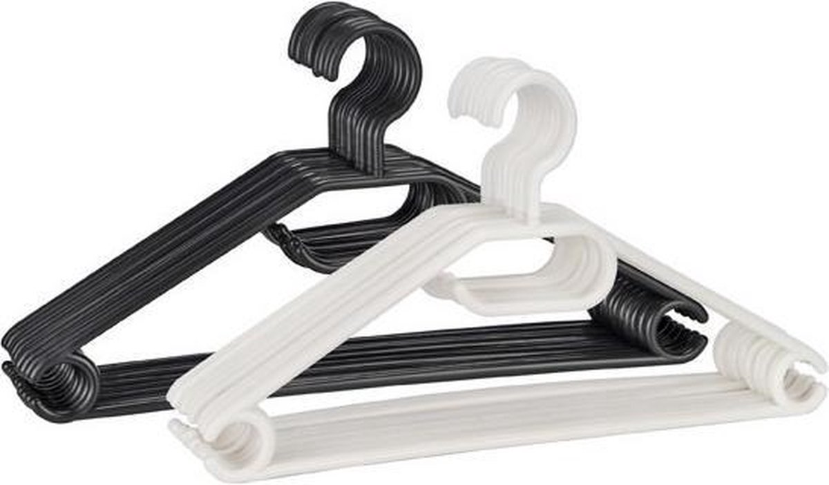 ACTUEL Cintres noirs à barre plastique 40cm x5 pas cher