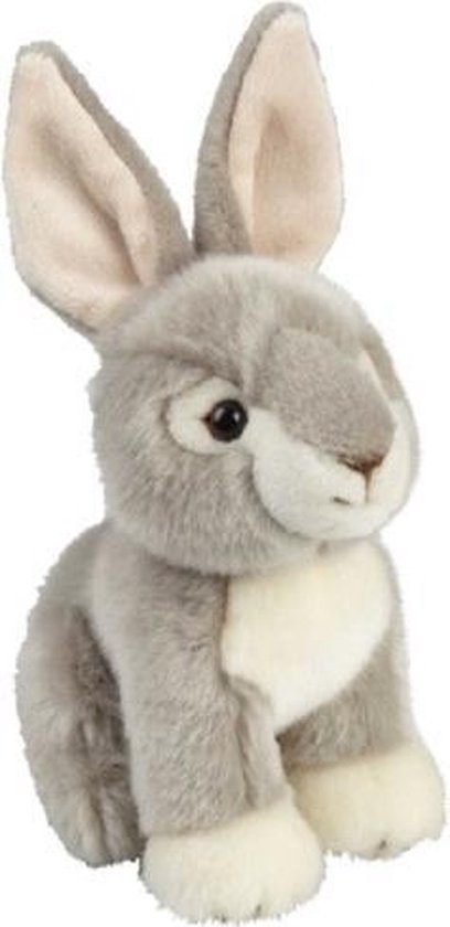 Pluche konijn / haas knuffel zittend 18 cm - Knaagdieren knuffel - Pasen  decoratie -... | bol.com