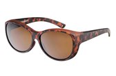 IKY EYEWEAR overzet zonnebril dames OB-0002B havanna solid