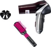 Klein Toys Braun Satin Hair 7 haardroger met borstel - incl. ventilator met koude-lucht-mechanisme - zwart roze