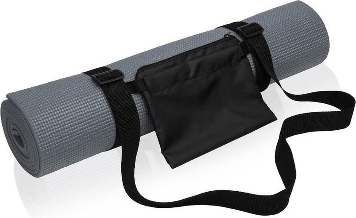 Grijze yogamat 190 x 61 cm - Fitnessmat