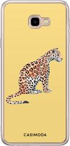 Samsung J4 Plus hoesje siliconen - Leo wild | Samsung Galaxy J4 Plus case | geel | TPU backcover transparant