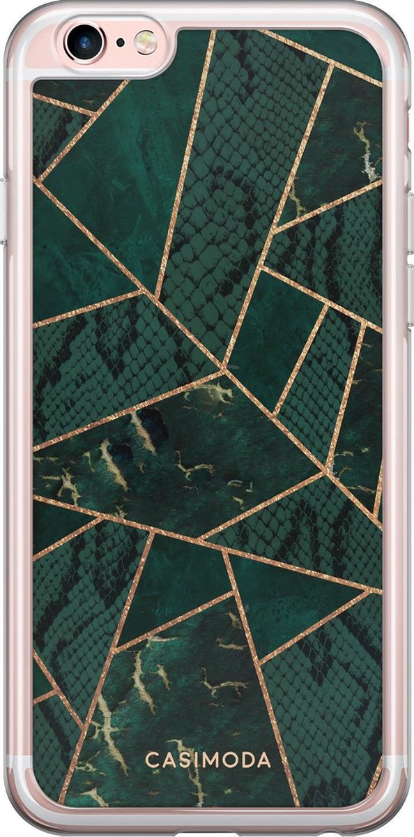 iPhone 6/6s hoesje siliconen - Abstract groen | Apple iPhone 6/6s case | TPU backcover transparant