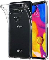 LG V40 hoes - Anti-Shock TPU Back Cover - Transparant