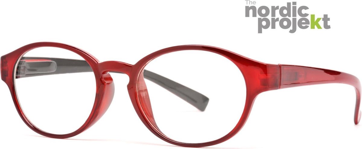 Nordic projekt NPAF Halmstad leesbril +2.00 - Rood