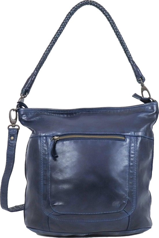 Bear Design Tessa Leather Hobo Bag / Sac à bandoulière - Bleu foncé