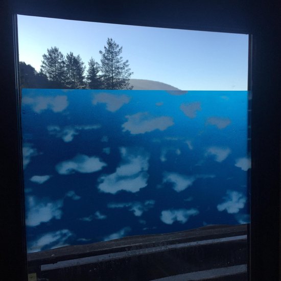Anti Inkijk Raamfolie - Wolken Design - Zelfklevend - 68 x 300 cm