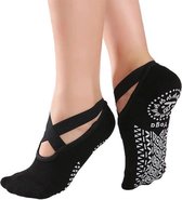 Yoga & Pilates sokken met antislip - 'Ballerina Yoga' - dichte tenen - zwart - Pilateswinkel - meerdere kleuren verkrijgbaar!