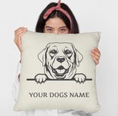 Labrador Kussen met je eigen naam