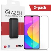 2-pack BMAX Glazen Screenprotector Xiaomi Mi 9 Lite Full Cover Glas / Met volledige dekking / Beschermglas / Tempered Glass / Glasplaatje