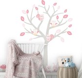 Muursticker Boom Baby Woodland pink Afmeting:120 x 75 cm