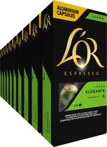 L'OR Lungo Elegante Koffiecups - Intensiteit 6/12 - 10 x 10 capsules