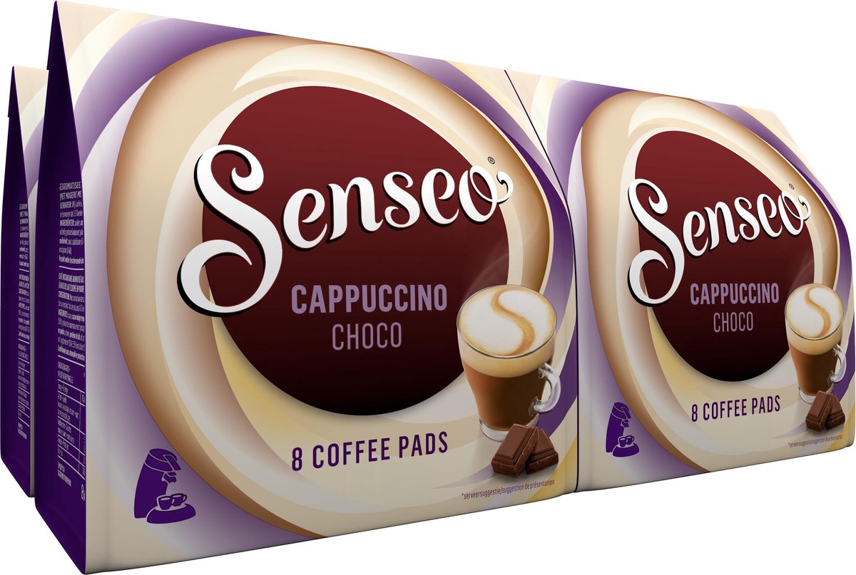 Senseo Cappuccino Choco Koffiepads - 2/9 Intensiteit - 4 x 8 pads | bol.com