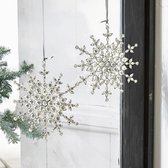 LOBERON Kerstdecoratie, set van 2 Férel zilverkleurig