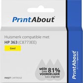 PrintAbout huismerk Inktcartridge 363 (C8773EE) Geel geschikt voor HP