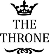 Zwarte toilet potsticker "The Throne"