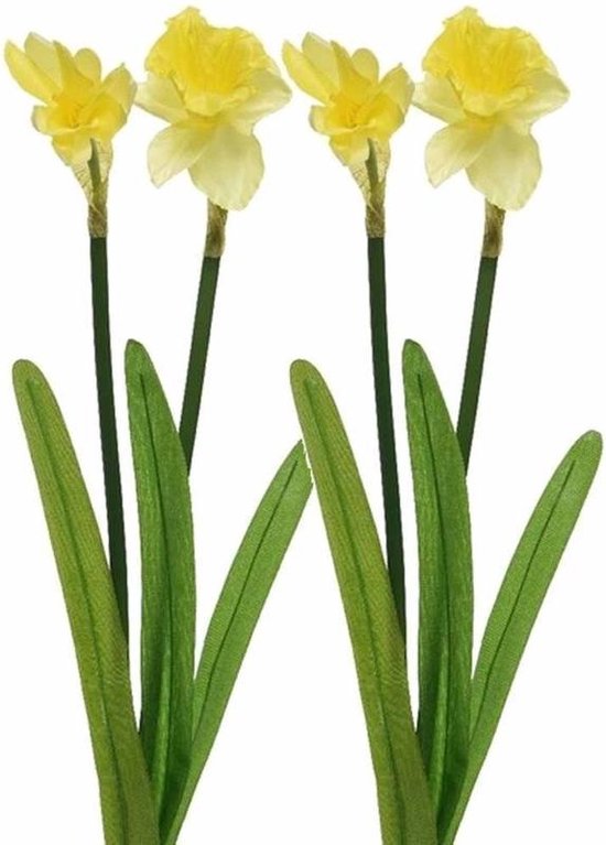 Set de 2 Narcisse jaune / fleur artificielle jonquille 50 cm - Bouquets de  fleurs... | bol.com