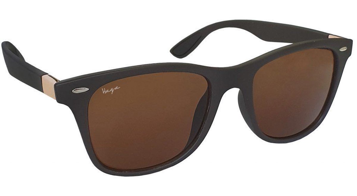 Haga Eyewear Zonnebril Capri - Mat Bruin - Gepolariseerde Lenzen - 100% UV-A en UV-B Bescherming - Inclusief Microvezel Pouch