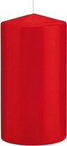 1x Rode cilinderkaars/stompkaars 8 x 15 cm 69 branduren - Geurloze kaarsen - Woondecoraties