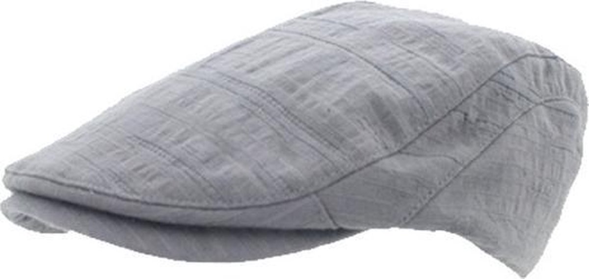 Heren retro flat cap licht grijs Lichtgrijze French cap 56