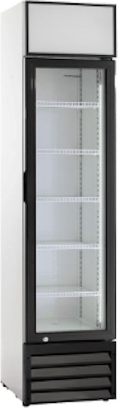 Koelkast: Koelkast met glasdeur, display koelkast smal model 160 liter, van het merk Bootsma S-C