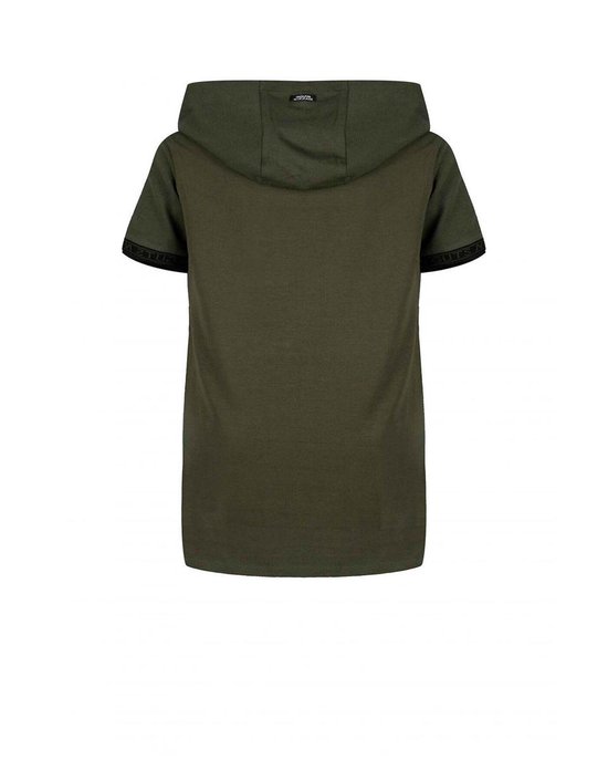 Indian Blue Jeans Jongens t-shirts & polos Indian Blue Jeans T-SHIRT SS HOODED army 104 | bol.com