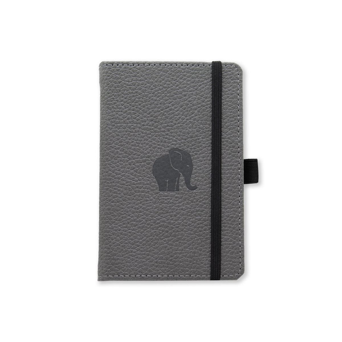 Dingbats* Wildlife A6 Notitieboek - Grey Elephant Stippen - Bullet Journal met 100 gsm Inktvrij Papier - Schetsboek met Harde Kaft, Elastische Sluiting en Bladwijzer