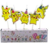 ProductGoods - 5 Verjaardagskaarsjes Pikachu | Pokemon | Verjaardag | Traktatie | Taart Decoratie | Kinderen | Vuurwerk taartversiering