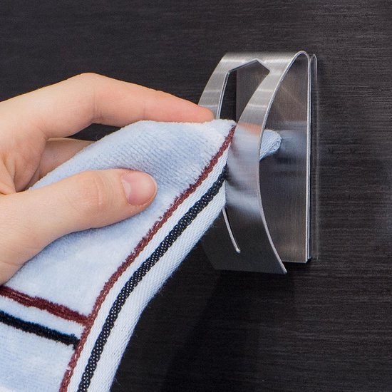 Celbon Handdoekhouder Zelfklevende Handdoek Bar met 1 Haak SUS304 Rvs