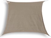 Waterdoorlatend Schaduwdoek - Zonnedoek - Zonnezeil - Tuin Zonnescherm - UV Bescherming & Weerbestendig - Vierkant - 2x2 Meter - 100% HDPE - Taupe