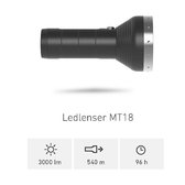 Ledlenser MT18 - Zaklamp - Oplaadbaar - Outdoor - 3000 lm - Zwart