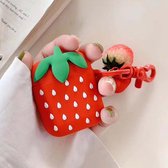 Airpods Hoesje - Airpods Case - Japanse Cartoon Kawaii Stijl Cute - Aardbei - Sinterklaas Cadeautjes - Schoencadeautjes Sinterklaas